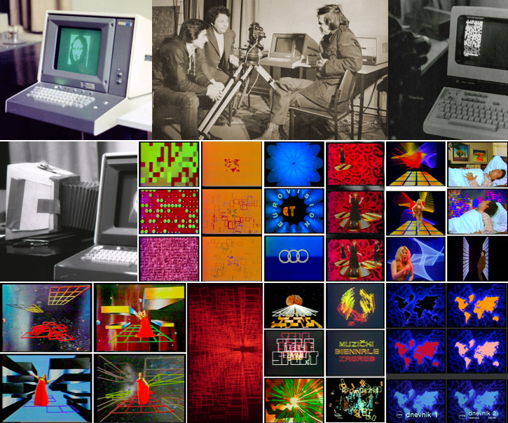 Vintage computer animation on film